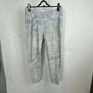 Calia Carrie Underwood Stay Powerful Leggings Sz L Gray Print Athletic Leg Pocke